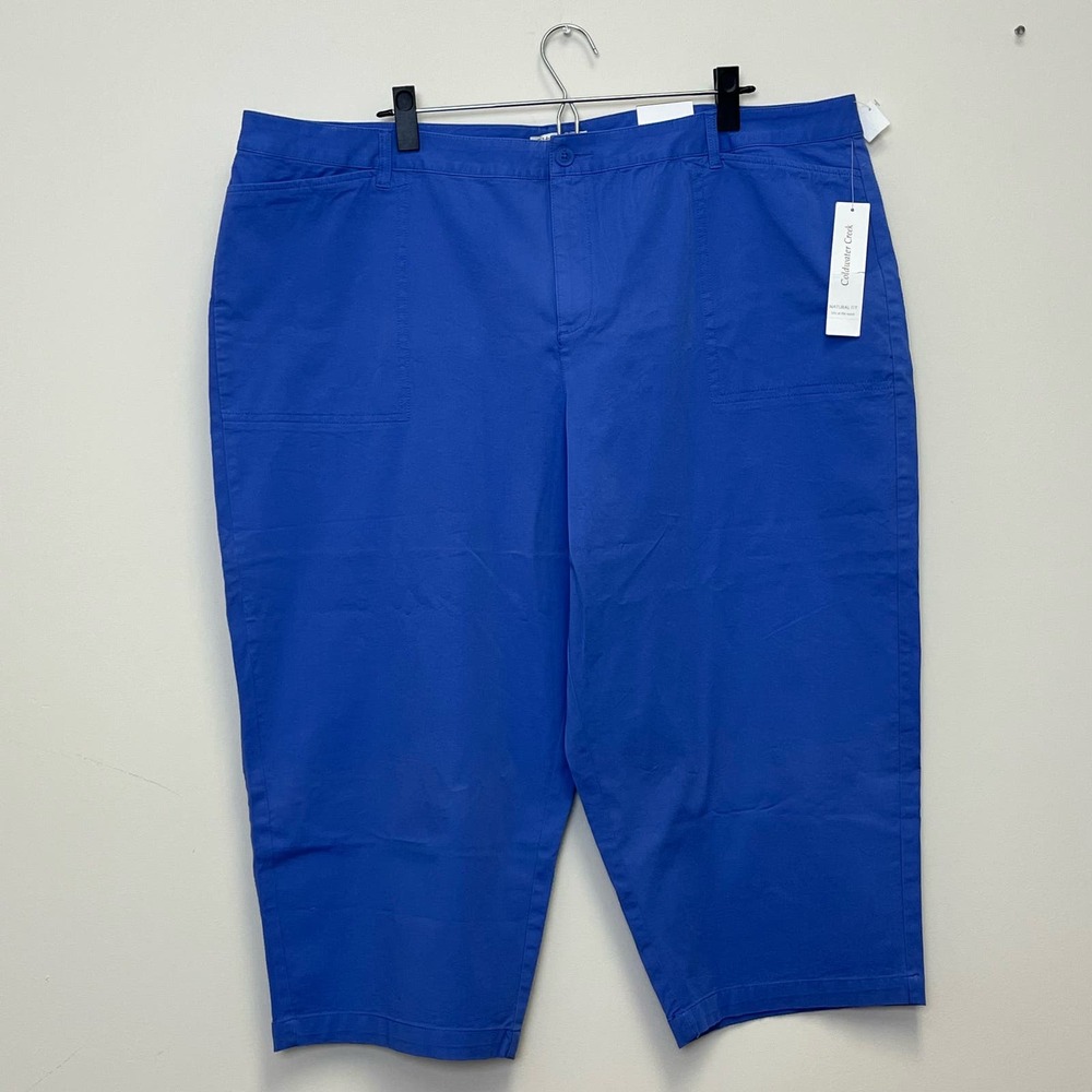 NWT Coldwater Creek Natural Bi Stretch Fit Cropped Pants Size 22